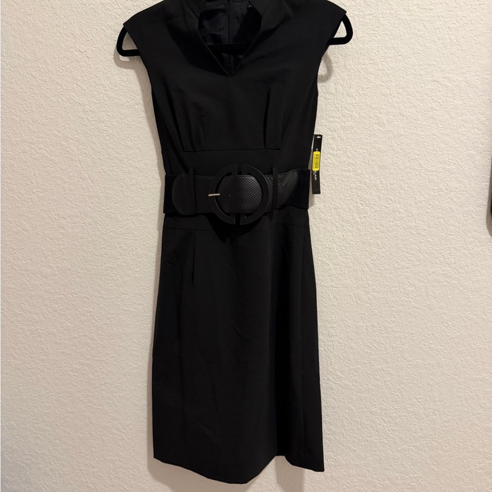 Wok Black Dress with Belt